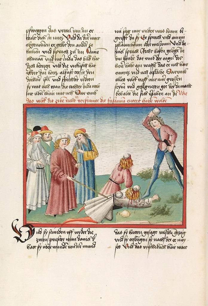 An illustration from Psalter, Parabole, Ecclesiastes, Cantica canticorum, Sapienta, Ecclesiasticus, Propheten, 1477, leaf 666