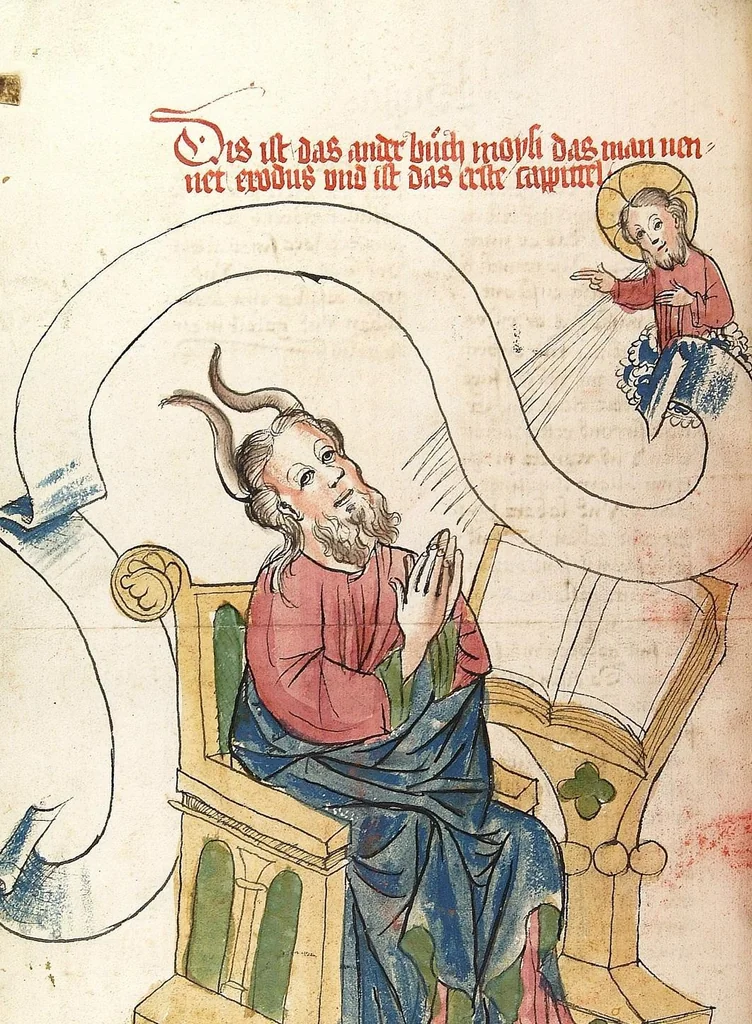 An illustration from AT (Bücher Mose, Josua, Richter), 1441, leaf 174