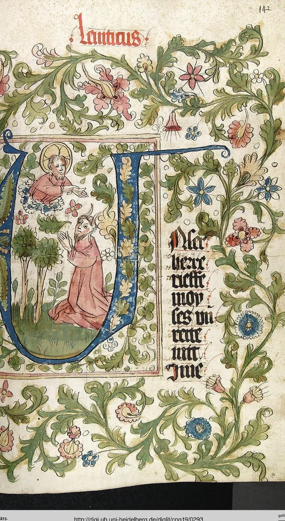 An illustration from AT (Bücher Mose, Josua, Richter), 1441, leaf 293