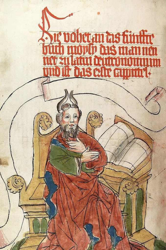An illustration from AT (Bücher Mose, Josua, Richter), 1441, leaf 494