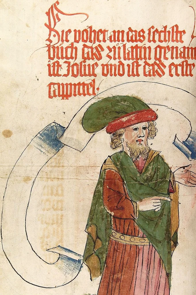An illustration from AT (Bücher Mose, Josua, Richter), 1441, leaf 600