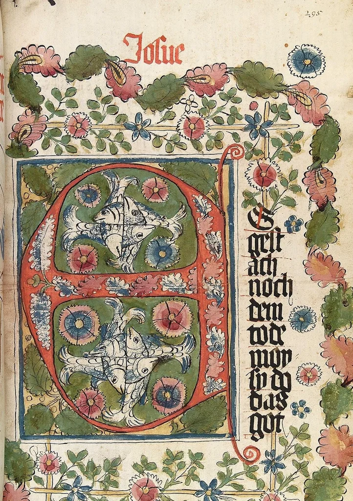 An illustration from AT (Bücher Mose, Josua, Richter), 1441, leaf 601