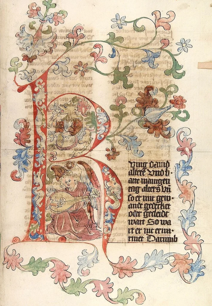 An illustration from AT ( Bücher der Könige, Paralipomenon I und II), 1441, leaf 167