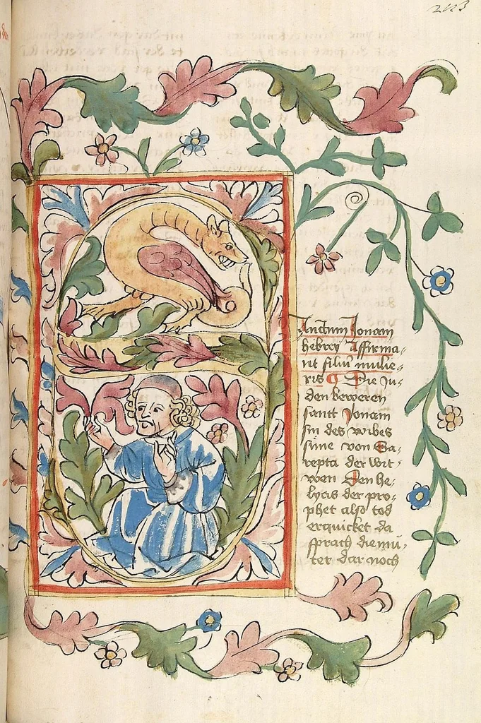 An illustration from AT (Jesaia, Jeremia, Baruch, Hesekiel, Daniel, 12 kleine Propheten), 1441, leaf 571