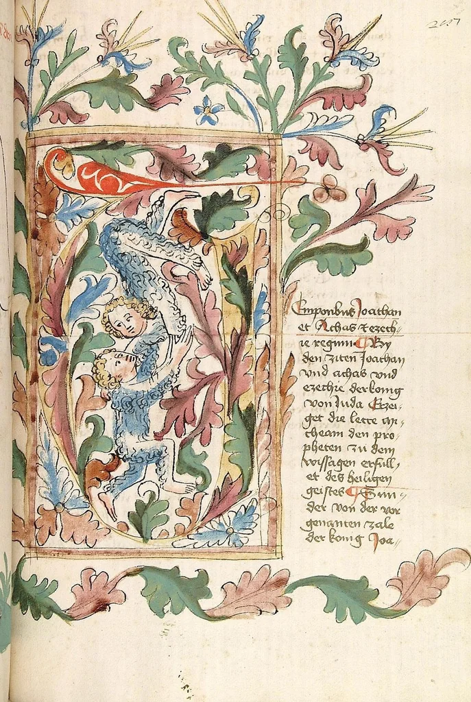An illustration from AT (Jesaia, Jeremia, Baruch, Hesekiel, Daniel, 12 kleine Propheten), 1441, leaf 579
