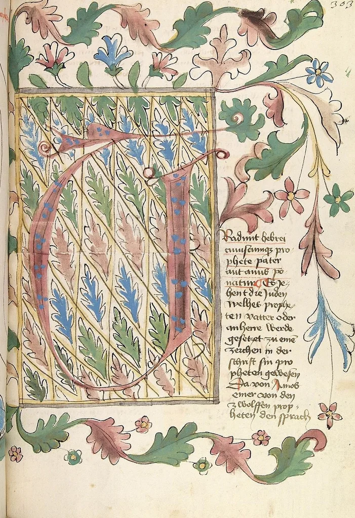 An illustration from AT (Jesaia, Jeremia, Baruch, Hesekiel, Daniel, 12 kleine Propheten), 1441, leaf 611