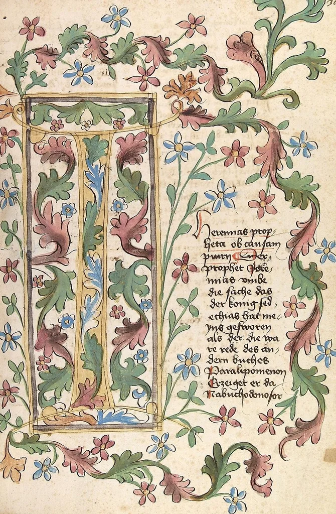 An illustration from AT (Jesaia, Jeremia, Baruch, Hesekiel, Daniel, 12 kleine Propheten), 1441, leaf 619