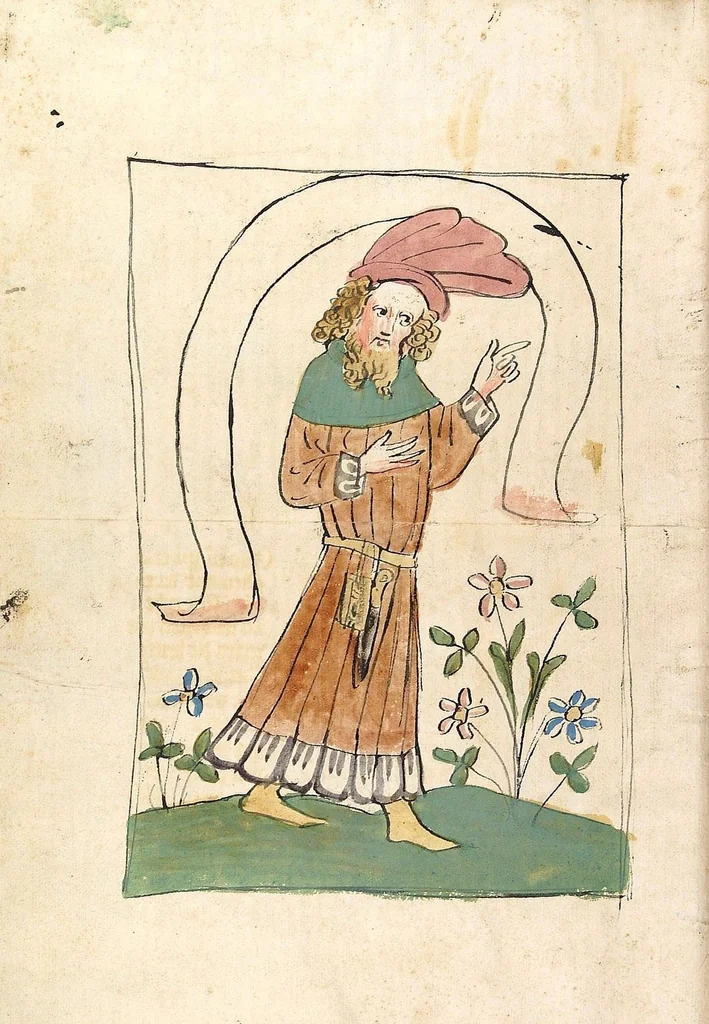 An illustration from AT (Jesaia, Jeremia, Baruch, Hesekiel, Daniel, 12 kleine Propheten), 1441, leaf 8