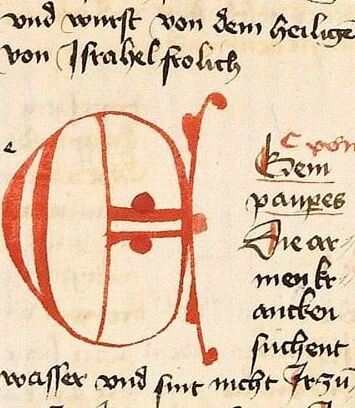 An illustration from AT (Jesaia, Jeremia, Baruch, Hesekiel, Daniel, 12 kleine Propheten), 1441, leaf 87