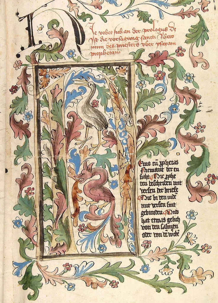 An illustration from AT (Jesaia, Jeremia, Baruch, Hesekiel, Daniel, 12 kleine Propheten), 1441, leaf 9