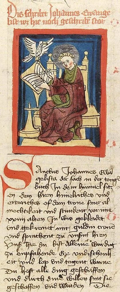An illustration from Die 24 Alten, 1418, leaf 12