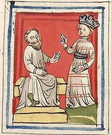 An illustration from Die 24 Alten, 1418, leaf 139