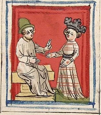 An illustration from Die 24 Alten, 1418, leaf 149