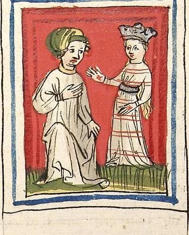 An illustration from Die 24 Alten, 1418, leaf 200