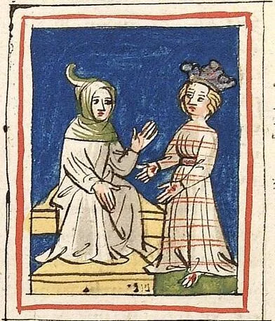 An illustration from Die 24 Alten, 1418, leaf 285