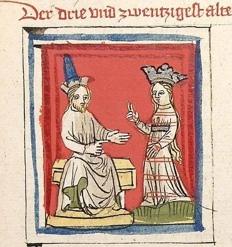 An illustration from Die 24 Alten, 1418, leaf 303
