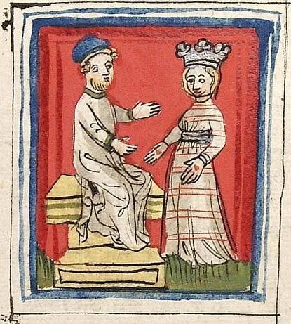 An illustration from Die 24 Alten, 1418, leaf 321