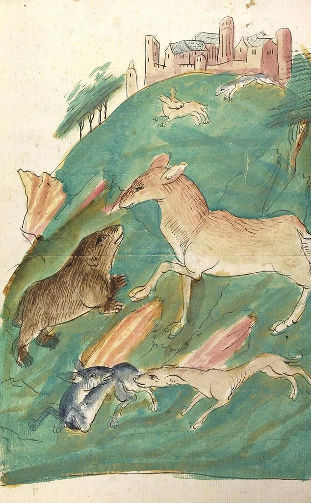 An illustration from Das Buch der Natur, 1442, leaf 176