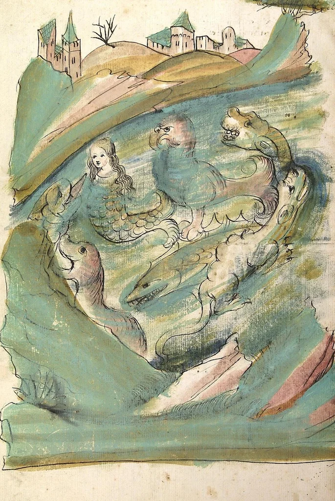 An illustration from Das Buch der Natur, 1442, leaf 364