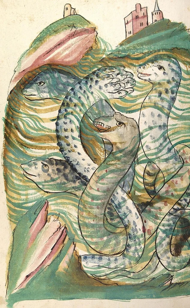 An illustration from Das Buch der Natur, 1442, leaf 420
