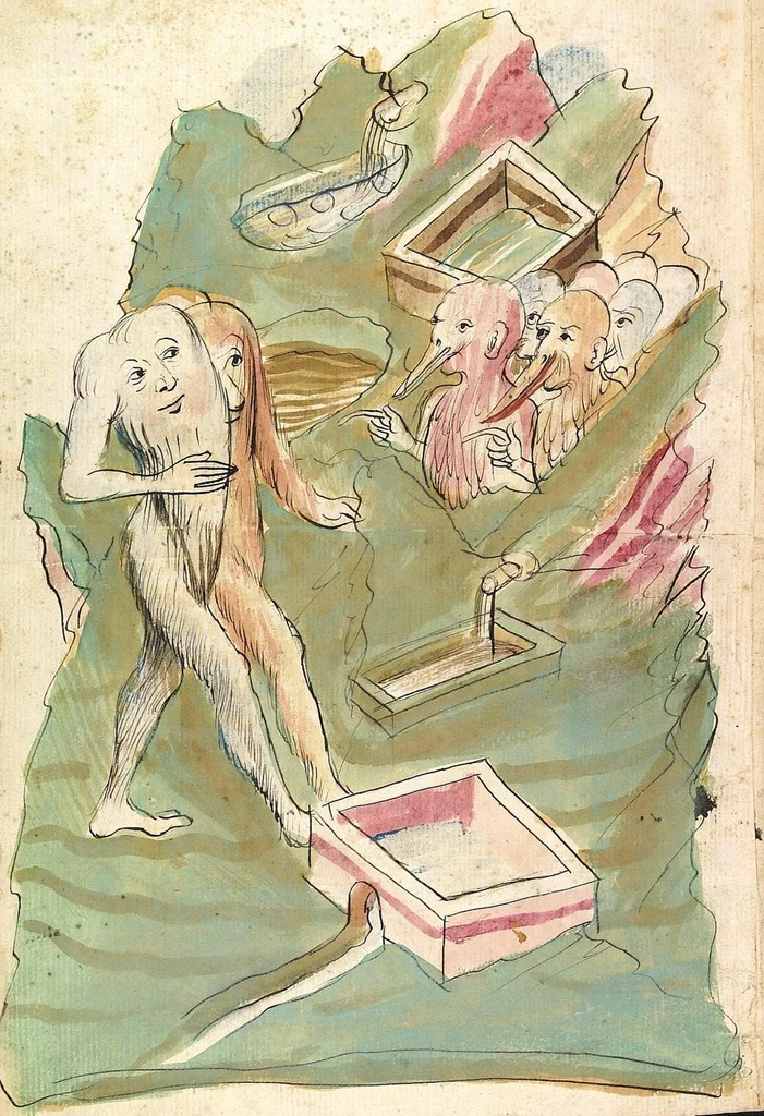 An illustration from Das Buch der Natur, 1442, leaf 748
