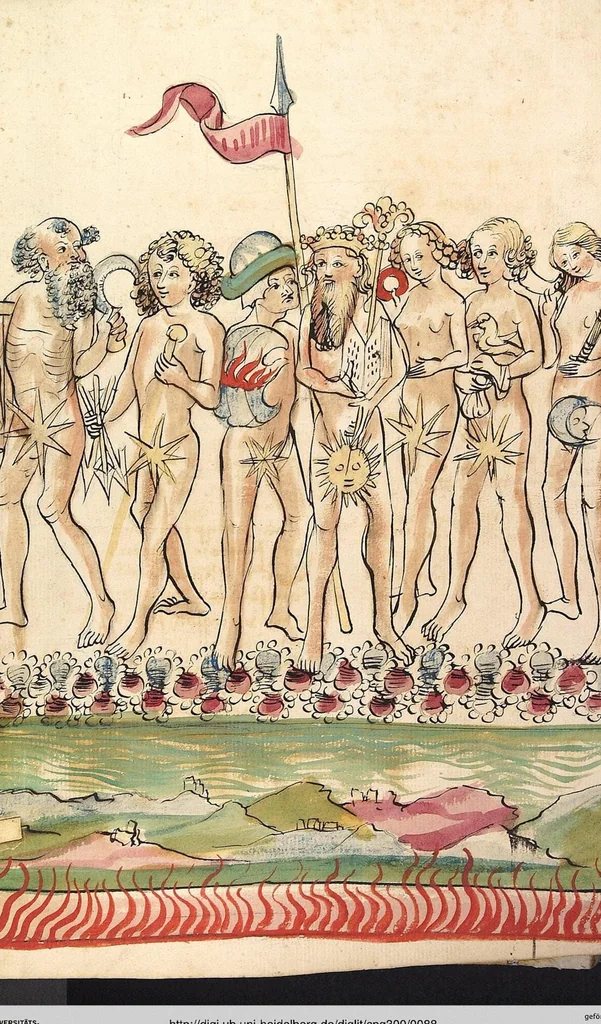 An illustration from Das Buch der Natur, 1442, leaf 88