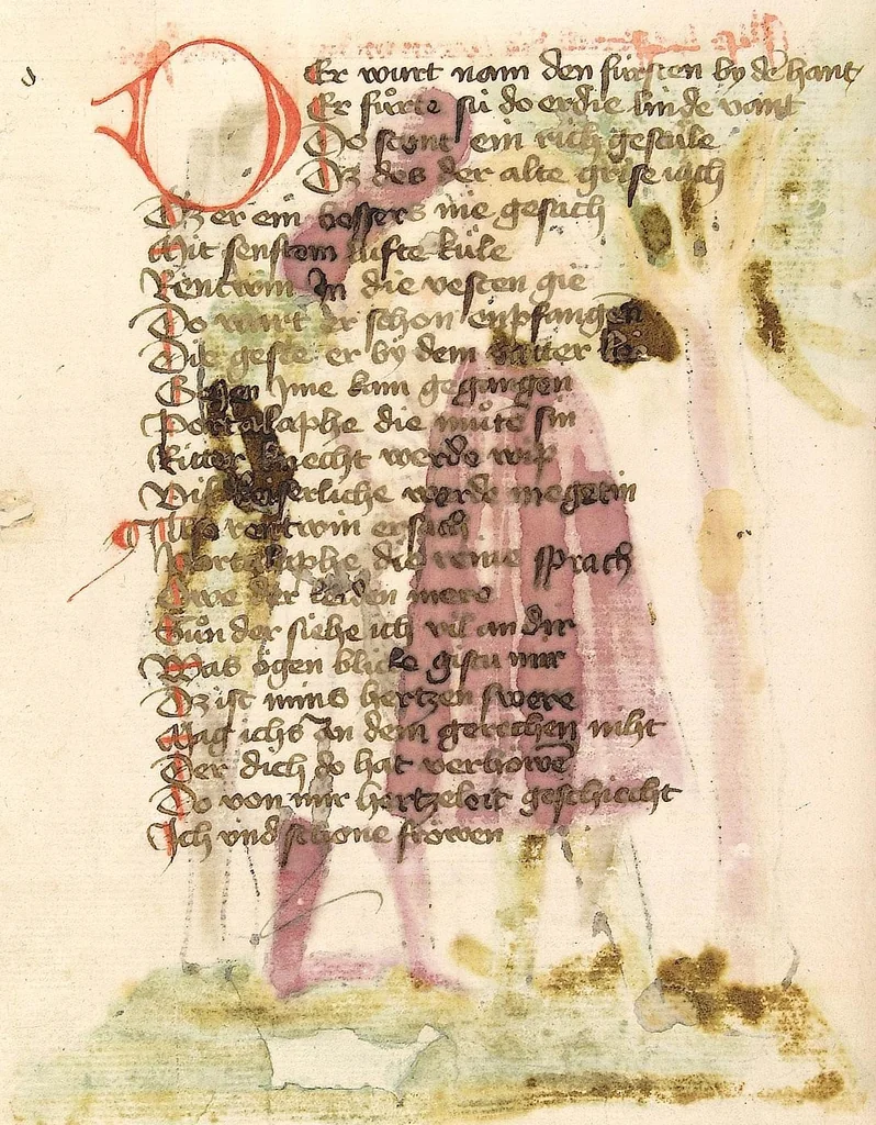 An illustration from 'Virginal', 1444, leaf 134