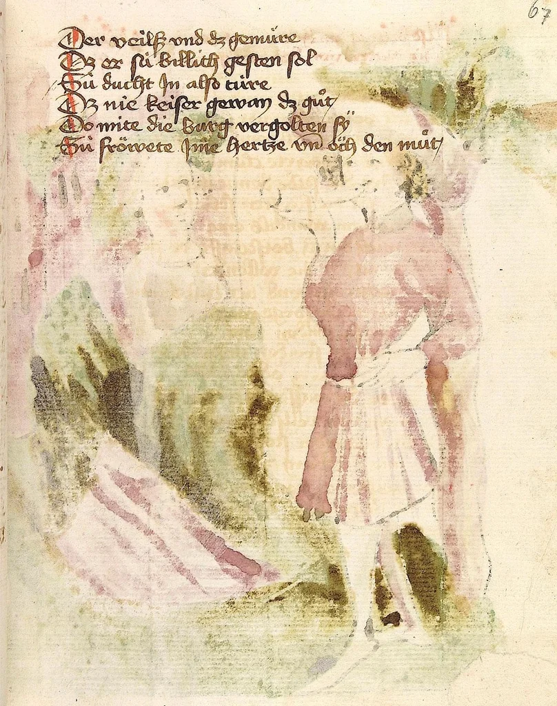 An illustration from 'Virginal', 1444, leaf 151