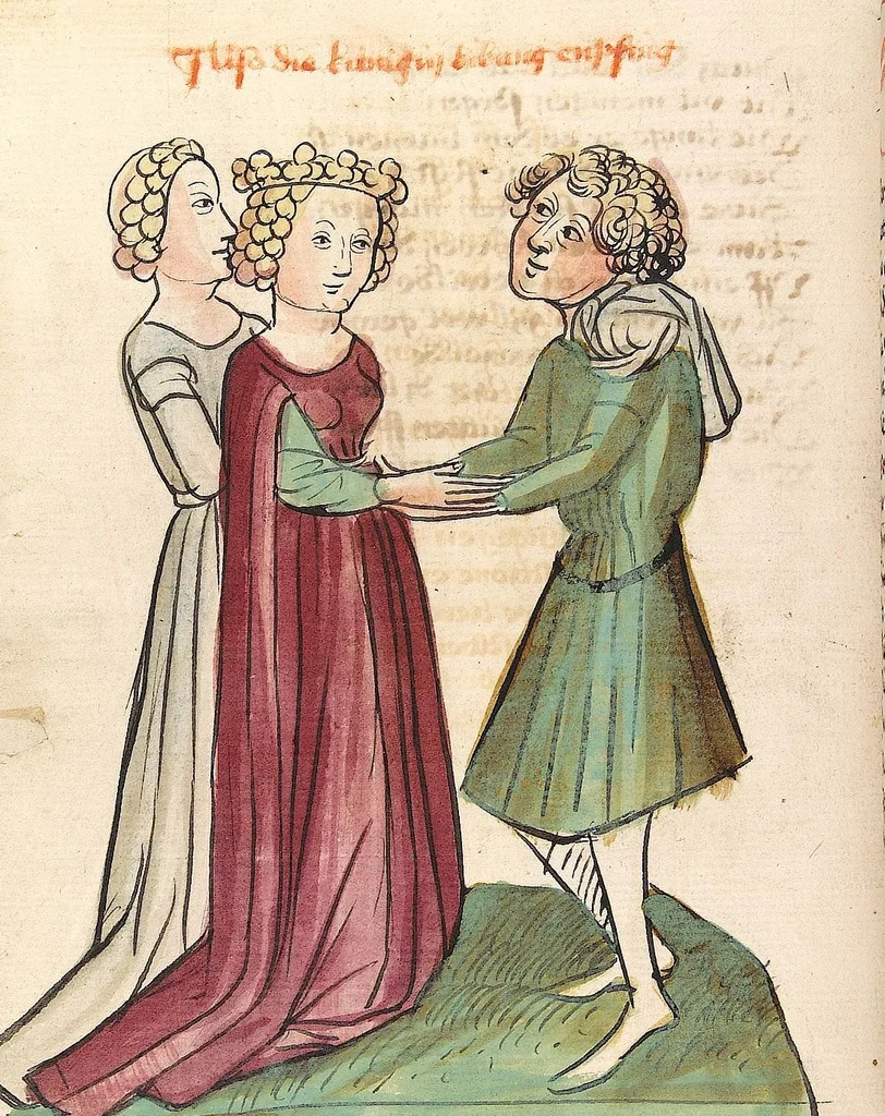 An illustration from 'Virginal', 1444, leaf 172