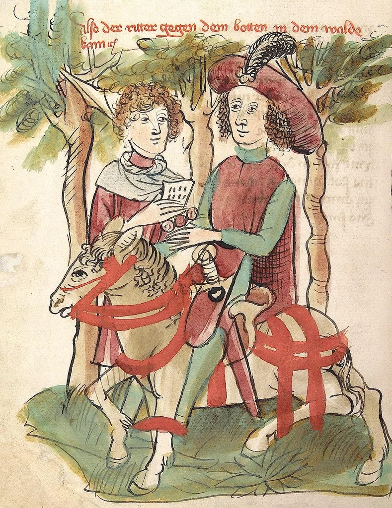 An illustration from 'Virginal', 1444, leaf 294