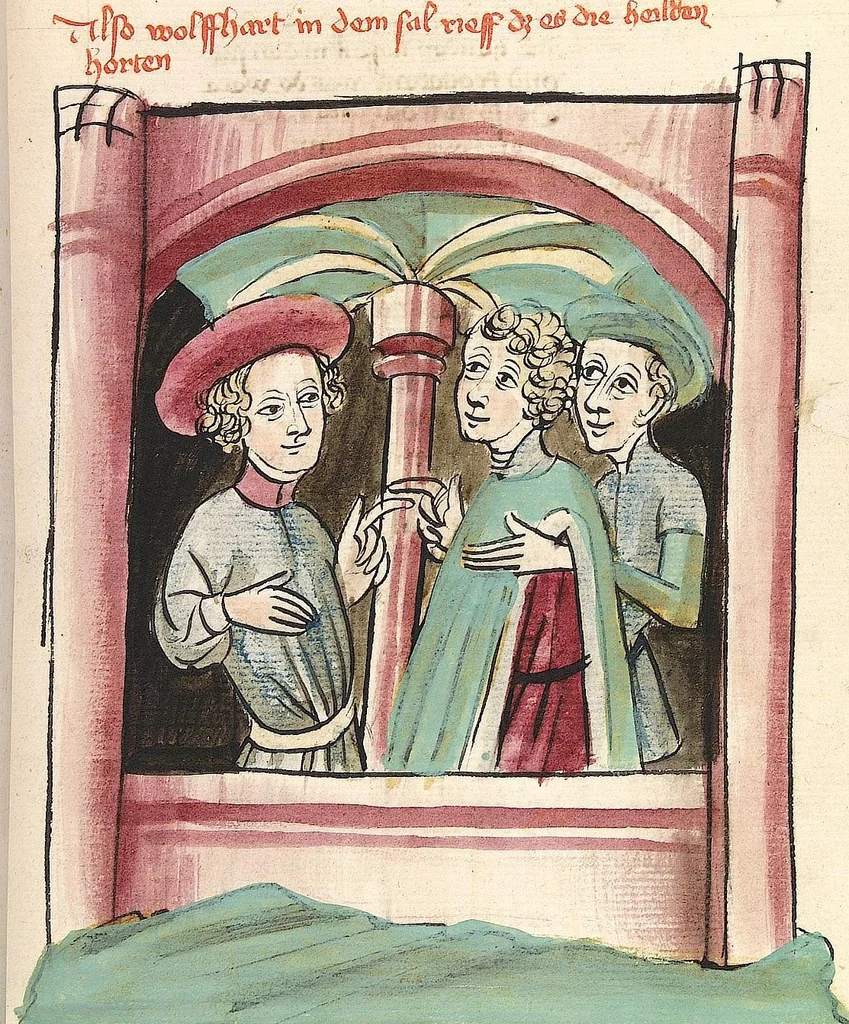 An illustration from 'Virginal', 1444, leaf 399