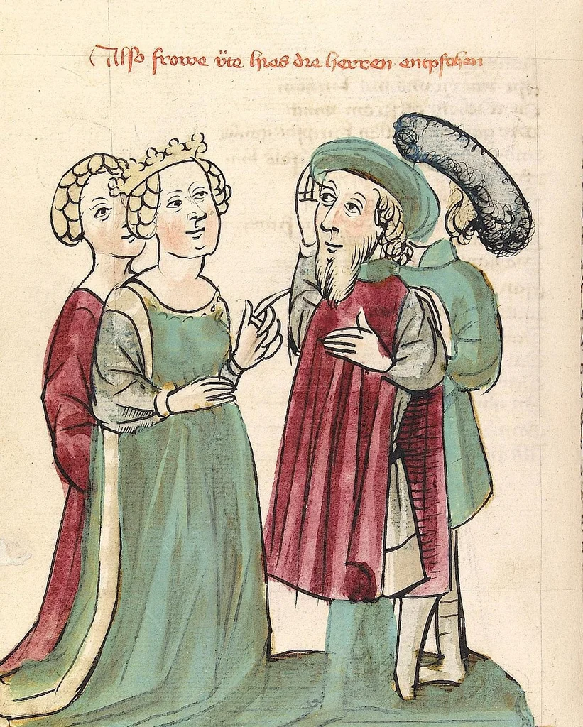 An illustration from 'Virginal', 1444, leaf 416