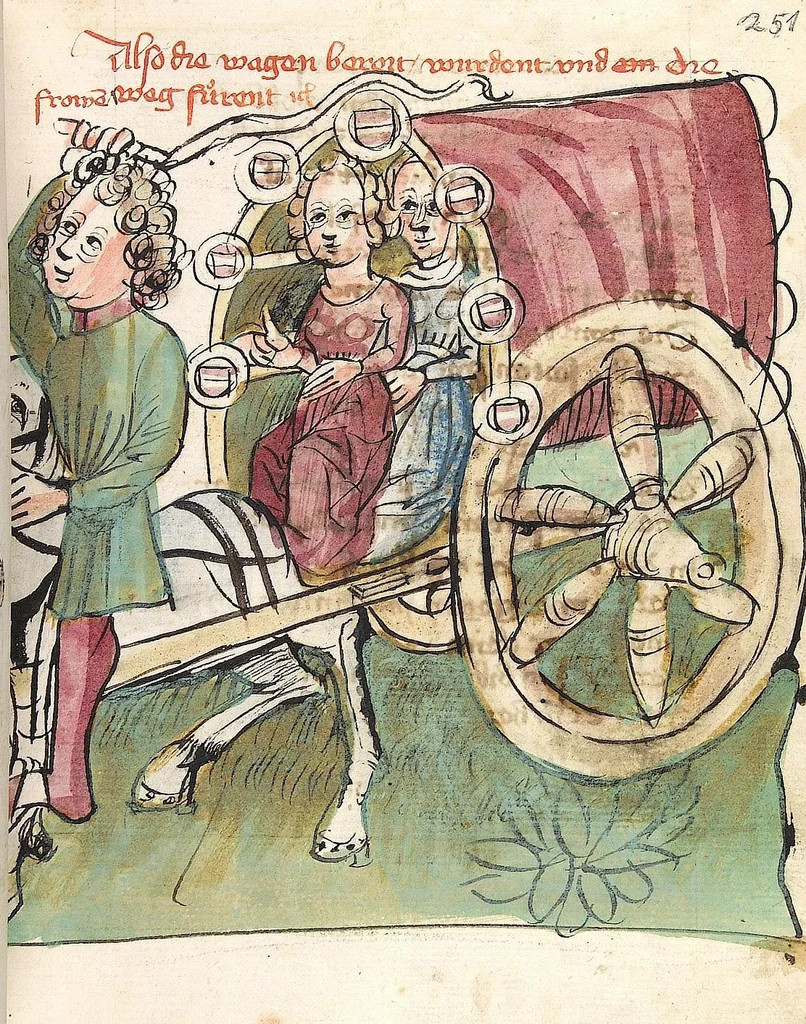 An illustration from 'Virginal', 1444, leaf 519