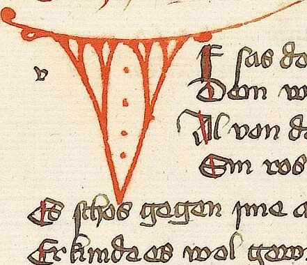 An illustration from 'Virginal', 1444, leaf 596