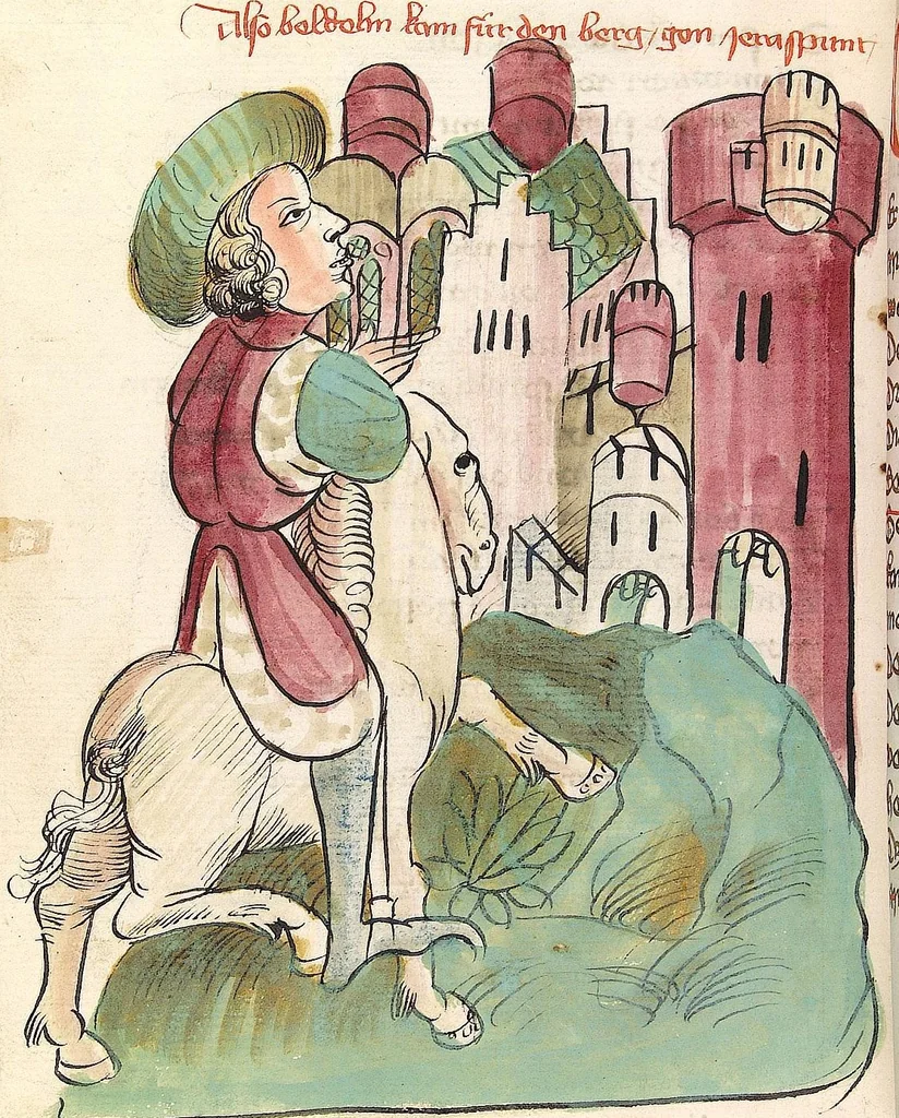 An illustration from 'Virginal', 1444, leaf 610