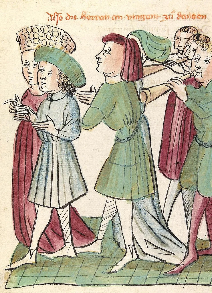 An illustration from 'Virginal', 1444, leaf 636