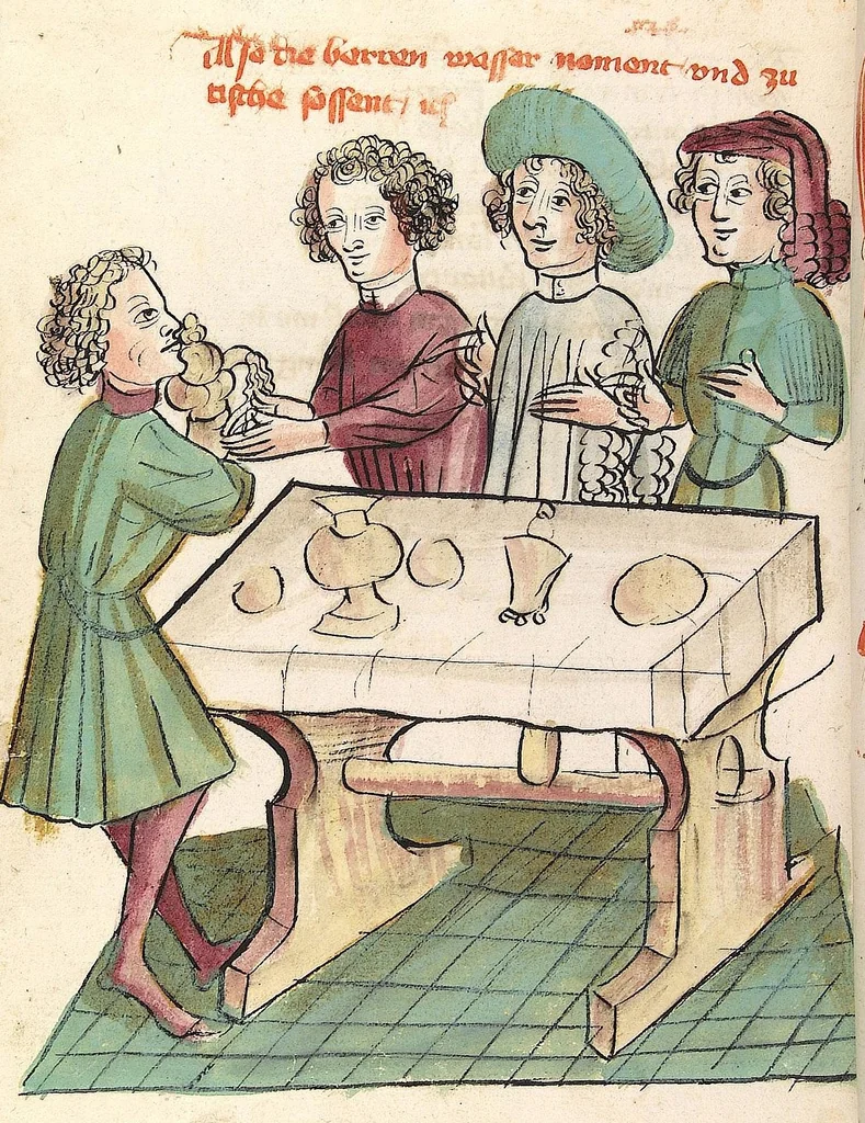 An illustration from 'Virginal', 1444, leaf 664