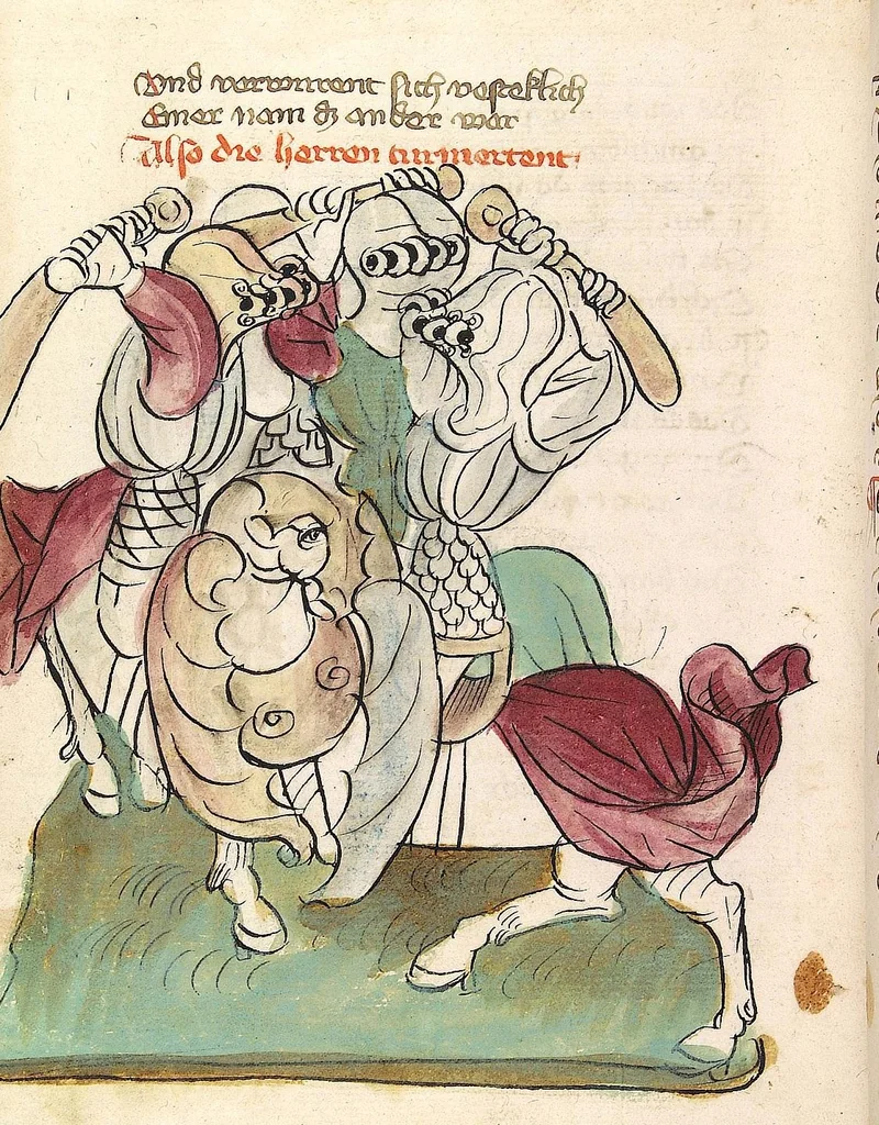 An illustration from 'Virginal', 1444, leaf 676