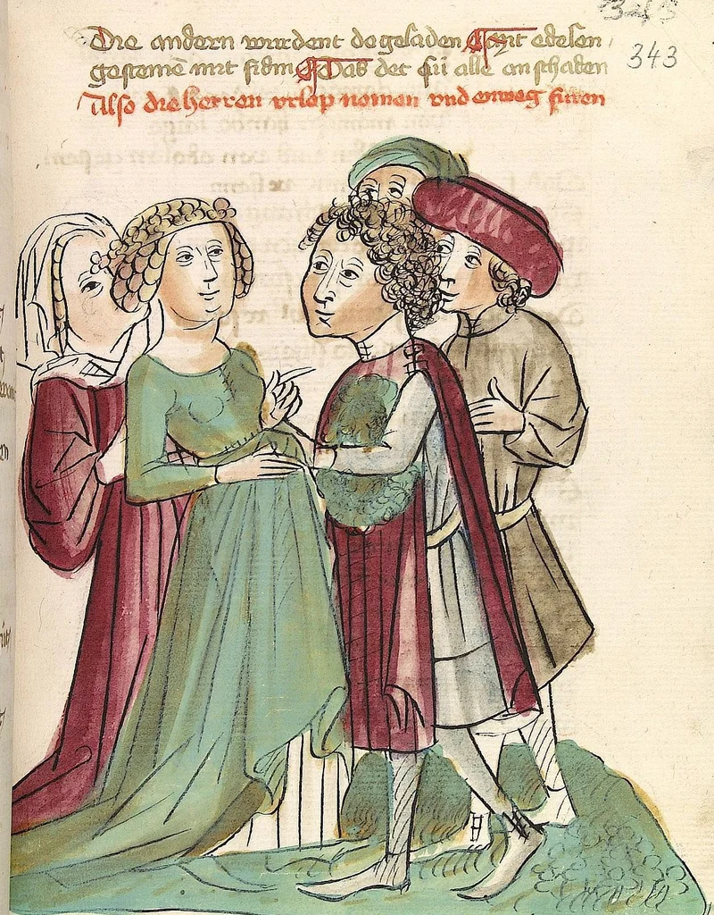 An illustration from 'Virginal', 1444, leaf 703