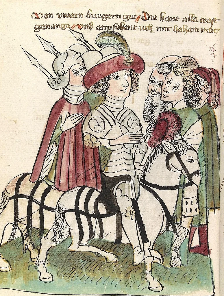 An illustration from 'Virginal', 1444, leaf 714