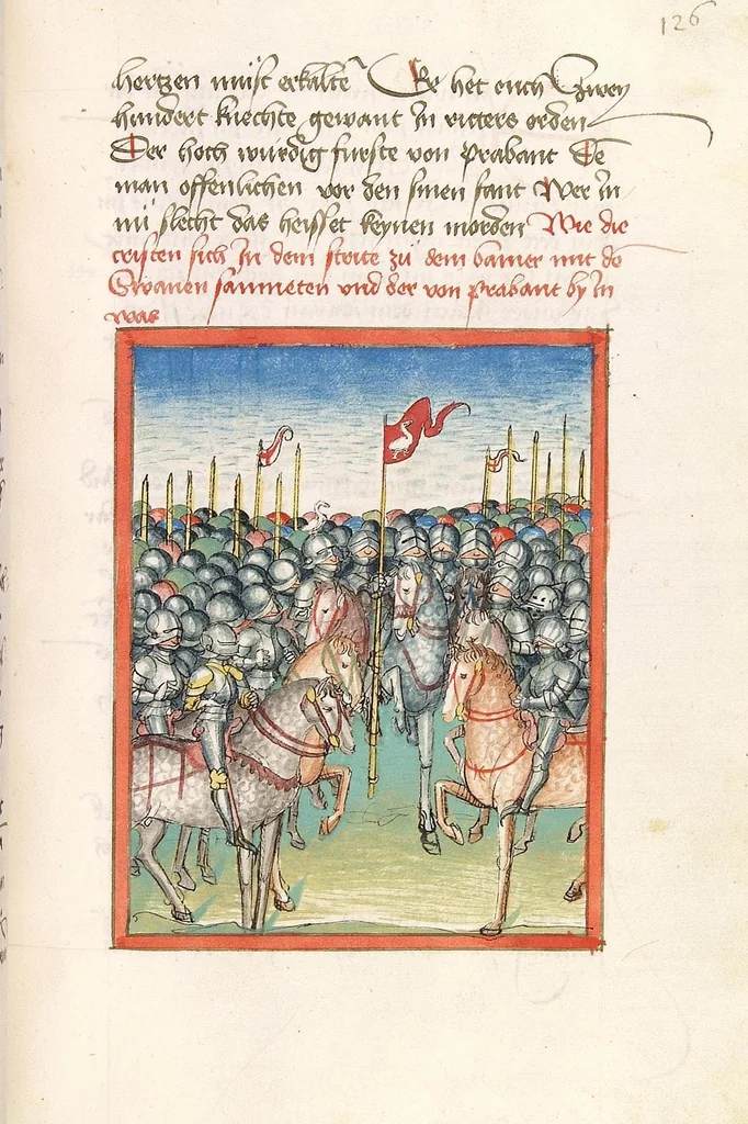 An illustration from 'Lohengrin' ; 'Friedrich von Schwaben', 1470, leaf 267