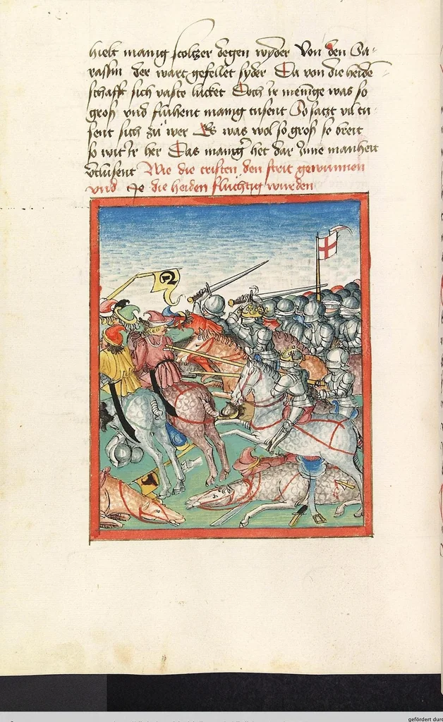 An illustration from 'Lohengrin' ; 'Friedrich von Schwaben', 1470, leaf 290