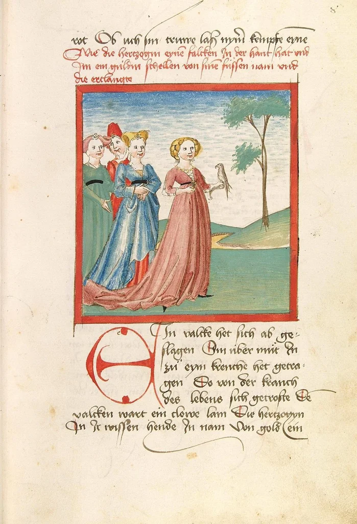 An illustration from 'Lohengrin' ; 'Friedrich von Schwaben', 1470, leaf 31