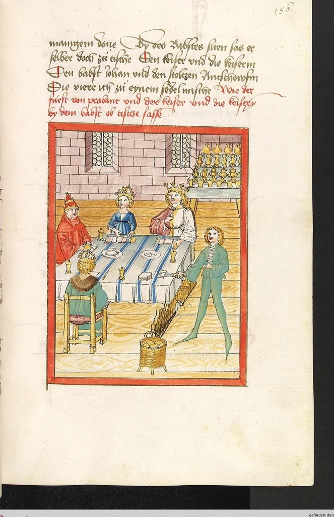 An illustration from 'Lohengrin' ; 'Friedrich von Schwaben', 1470, leaf 327