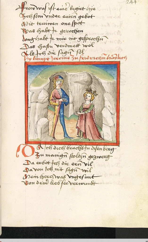 An illustration from 'Lohengrin' ; 'Friedrich von Schwaben', 1470, leaf 509