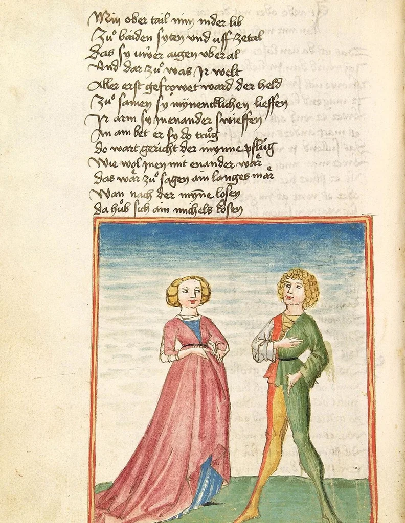 An illustration from Die Heidin, 1470, leaf 106