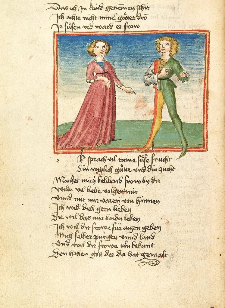 An illustration from Die Heidin, 1470, leaf 108