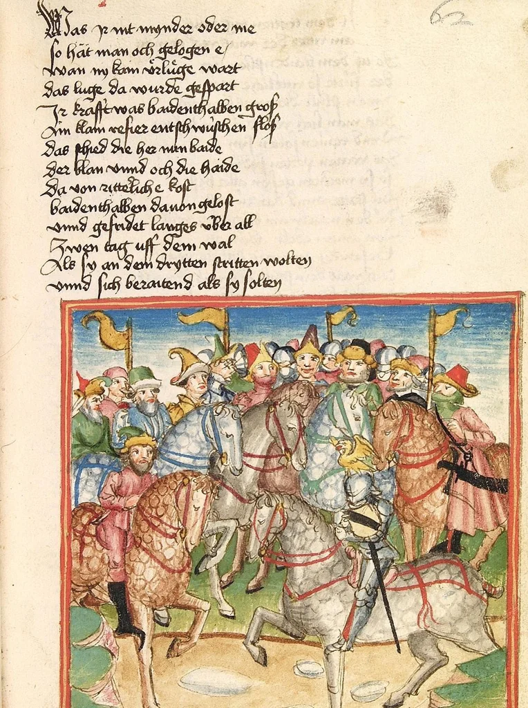 An illustration from Die Heidin, 1470, leaf 127