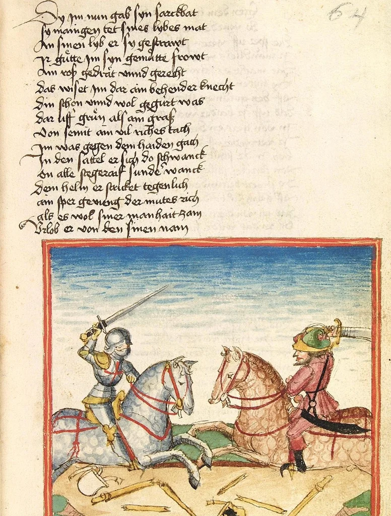 An illustration from Die Heidin, 1470, leaf 131