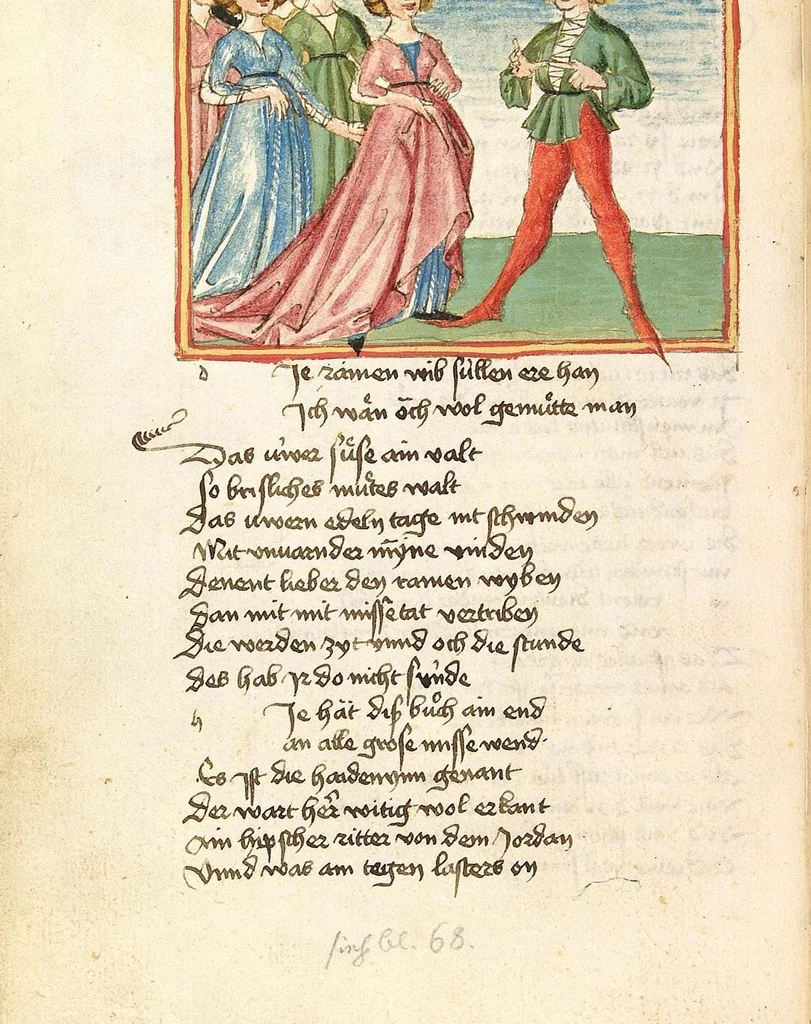 An illustration from Die Heidin, 1470, leaf 134